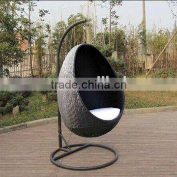 Patio Rattan Hanging Egg Chair & Stand