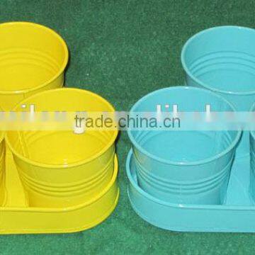 Set of 3 Flower Pot Herb Pot Flower Bucket Mini Garden Pot photo-2