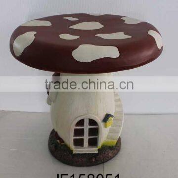 Fiberglass mushroom outdoor furniture table and tool set