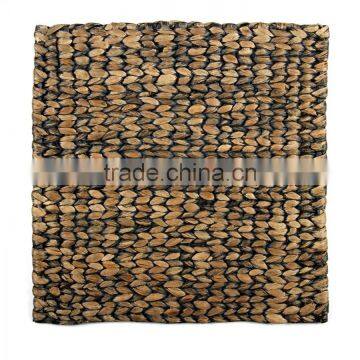 Black waterhyacinth square placemat, table mat, handmade in Vietnam