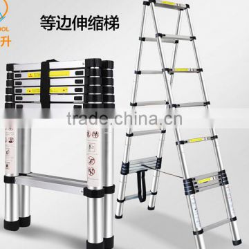 Bamboo household ladder Aluminum Alloy telescopic ladder