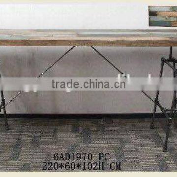 New Solid Wood Vintage Cafe Western Restaurant Table and Chairs Combination Display Rack photo-6