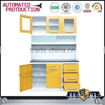 Double Color Cold Plate Steel Kitchen Cupboard for Sale photo-2