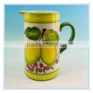 USA hot sale huge green DeHua ceramic pouring jug with handle