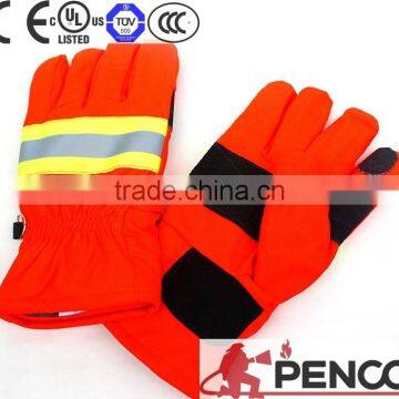 Safety Fire Retardant Gloves Exporting Firefighter Eu CE Red Gloves Fireman Working Hand Protected Glove photo-2