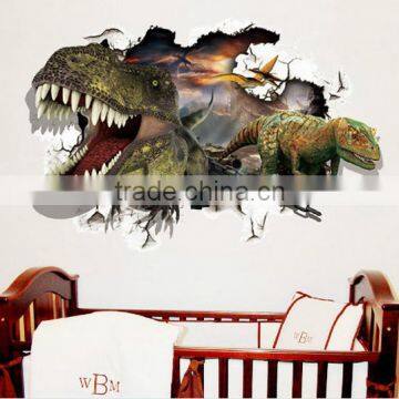 3D Real Dinosaur Drawing , Adhesive 3D Wall Paper , Wall Sticker photo-3