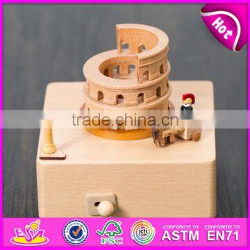 Customize cartoon gifts wooden girls music box W07B050