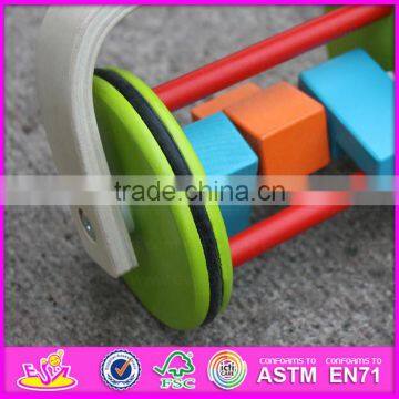 2015 Hot New Wooden Hand Push Cart Toy for Kids,Classic Cartoon Cart Wooden Push Toy,Baby Favorite Wooden Push Cart Toy W05A010 photo-6