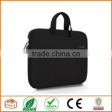 Laptop Case, PLEMO Nylon Lycra Fabric 14 Inch Laptop / Notebook Computer Case Briefcase Bag Pouch Sleeve, Black photo-2