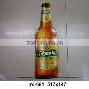 bottle shaped tin board