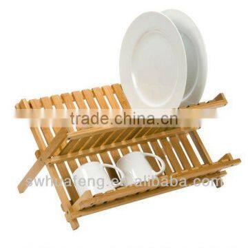 2014 Heated Bamboo Folding Dish Rack