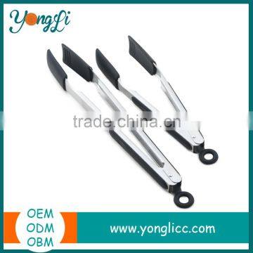 Multi-Purpose 9'' and 12'' Heat- Resistant Stainless Steel With Stand Kitchen Food Silicone Tongs photo-2