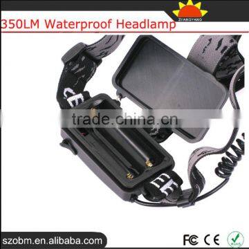 KC-002B 350LM XML T6 Waterproof Head Lamp Led Rechargeable Headlamp Headlight With Zoomable Headband photo-3