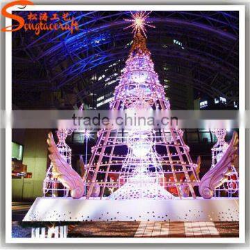 Latest Design Hot Sale Giant Artificial Led Christmas Tree Ornament Decoration Colorful Lighting Tree Outdoor photo-2
