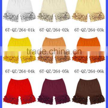 Hot Fashion Toddler Ruffle Shorts Baby Solid Color Icing Ruffle Shorts Girls Boutique Cotton Summer Shorts Have Many Colors