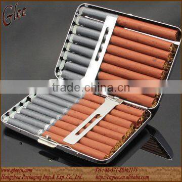 Hinged mini metal cigar case / box