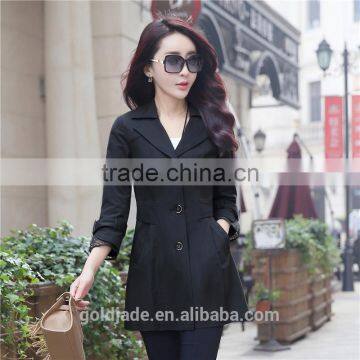 Fashion Ladies Coats Long Spring Trench Coat for Women Outdoor Jacket photo-3