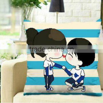 3 d Cross-stitch Pillow Animated Cartoon Lovers Lovely Printing Cross-stitch Pillowcase photo-3