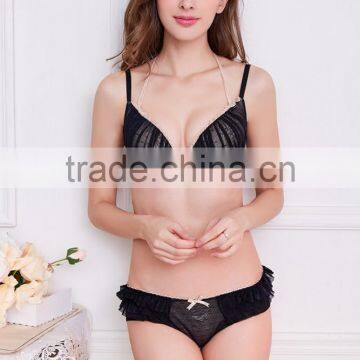 Transparent Low-Cut Hot Sexy Micro Chinese Women Bra Set