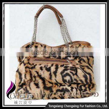 CX-H-07 Factory Price Ladies Bags Rabbit Fur Fashion Women Bag Handbags photo-4
