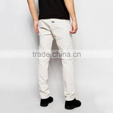 White Plain Denim New Style Jeans Pent Men Wholesale China photo-2