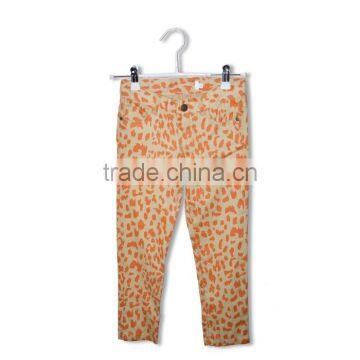 Jeans pants girls leopard print long pants