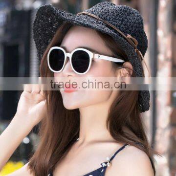 Zm40595b Summer Handmade Bearded Needle Folding Women Straw Sun Visor Hat photo-3