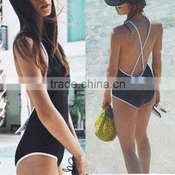 Young Girl Sexy Bikini Halter Backless Bowknot One Piece Swimwear Bikini Beach Wear