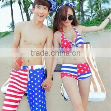 flag couple board shorts stripe and all-over print 2015