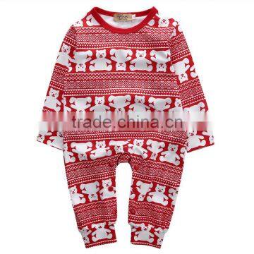 S60671B 2016 Infant Clothes Cotton Newborn Rompers Bear Print Baby Coveralls Clothing Set