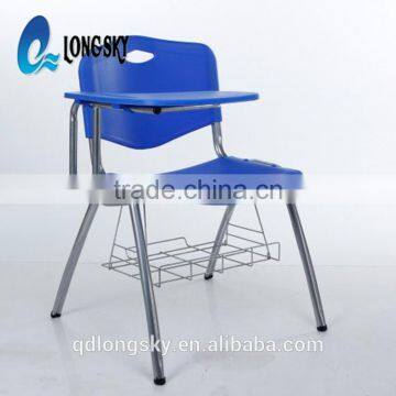 LS-4024AB New Model Cheap Stackable Plastic Chair With Writing Pad Modern Tablet Training School Office Chair for Sale photo-3