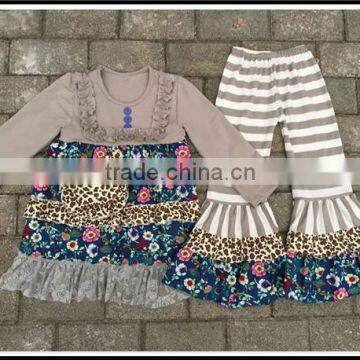 2016 Giggle Moon Remake Outfits Wholesale Children's Boutique Clothi Cotton Dress and Pant Ruffle Outfits photo-5