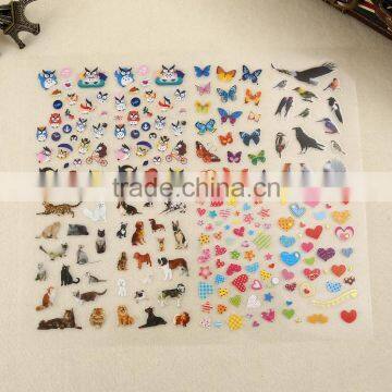 Children Carton Sticker PVC animal shape sticker DIY decoration sticker