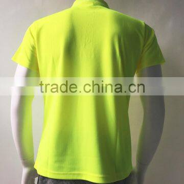 China Factory Lime Blank Safety Fluorescent Security Protective High Visibility Polo Shirt photo-2