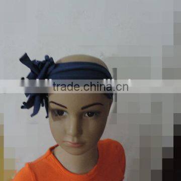 Cotton 2016 Latest Soft Baby Headband Flower Hair Band for Girls Cheap Blue Girls Boutique Hairwear photo-2