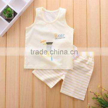 Wholesale latest cute style summer baby boy clothes set