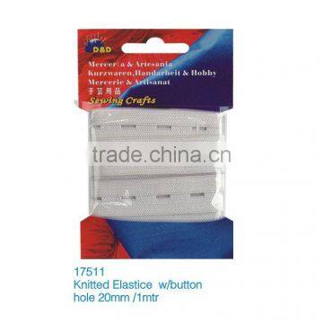 D&D elastic band bandage zhejiang factory product knitted elastic belt with button hole NO17511