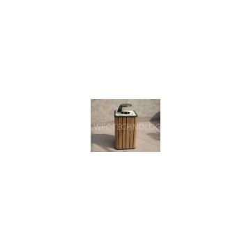 WPC Outdoor Furniture and Round Wood Decorative Dustbin for Garden