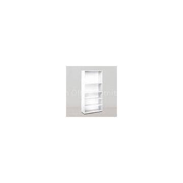 White Avocet Tall Wooden Cube Bookcase With 5 Tiers For Home / Office DX-113