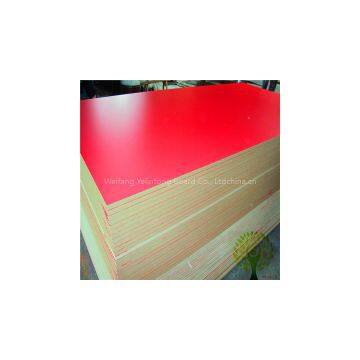 Yelintong red color melamine faced mdf board for furniture