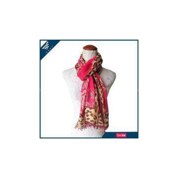 Bright Rose Red Scarf