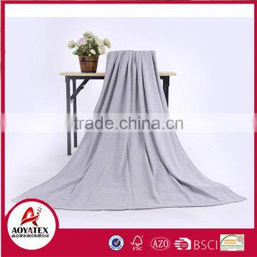promotion 100% cotton solid organic throw winter blanket