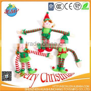 Custom long hand plush christmas elf toy