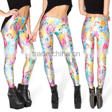 2014 digital printing cartoon Snow White Star Leggings pantyhose female black milk