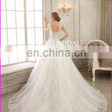 CE95 Attractive Girls Appliqued Lace Tulle Princess With Beading Dress for Civil Wedding photo-2