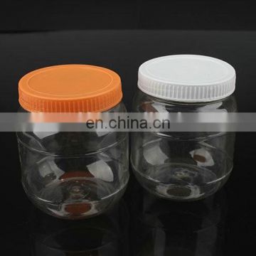 Food grade customize logo package PET plastic food storage wide mouth jar for food packing