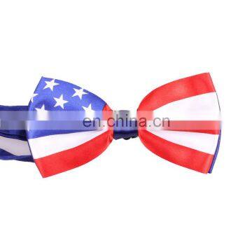 fourth of july print silk custom bow tie