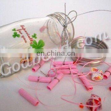 wholesale 22x40mm New arrival wishing bottle! clear glass tiny wishing bottle vials pendants with Plastic cover