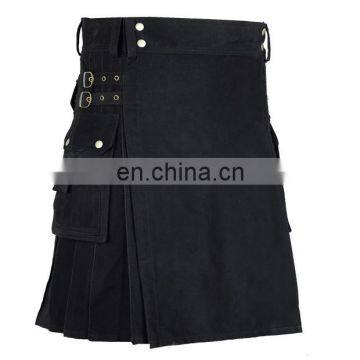 Active Men Black Utility Working Kilt