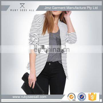 Newest ladies office wear simple suit designs strip patterns